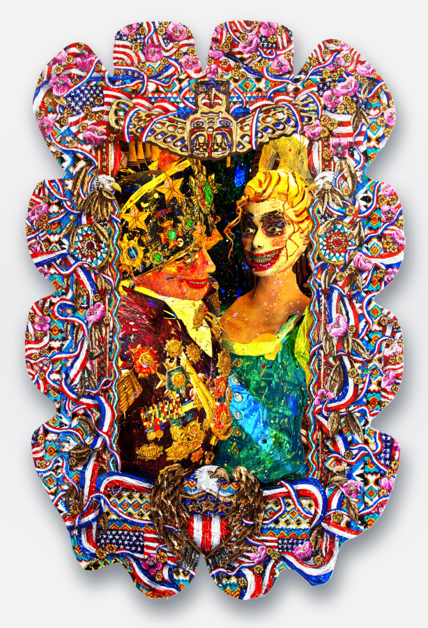 Federico Solmi, &quot;The Drunken Boat,&quot; 2019, Animated video-painting in a handmade artist frame