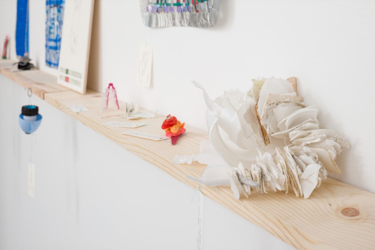 Installation view of Danica Phelps: Many Drops Fill a Bucket