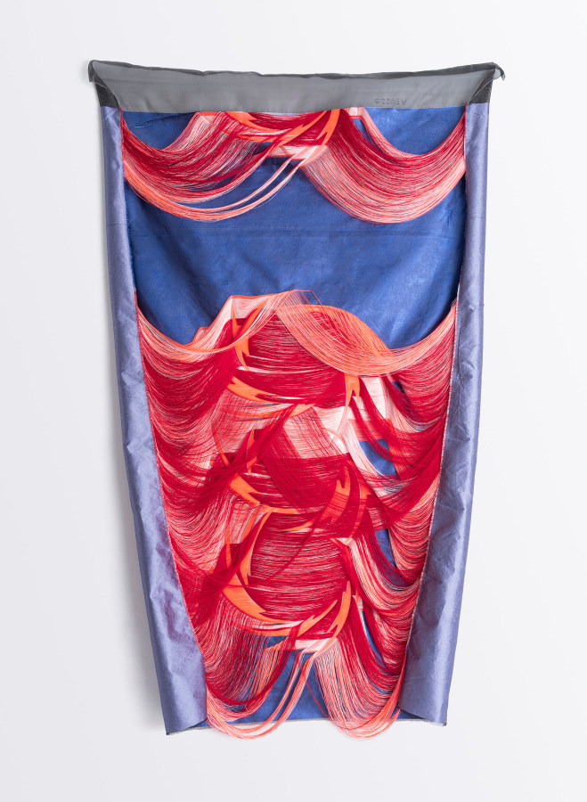 Liz Collins Floating Lightning Wheel (b/o/r/w), 2023