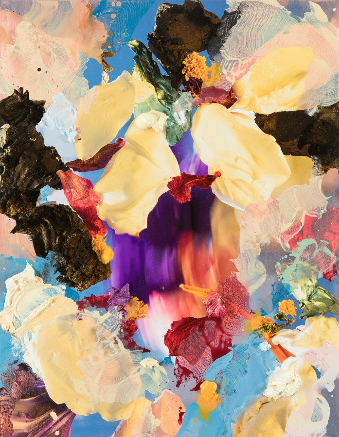 Andr&eacute; Hemer, Phenomena (Sicily,&nbsp;April 17, 19:07 CEST), 2022, Acrylic and pigment on canvas, 35 x 27 in.