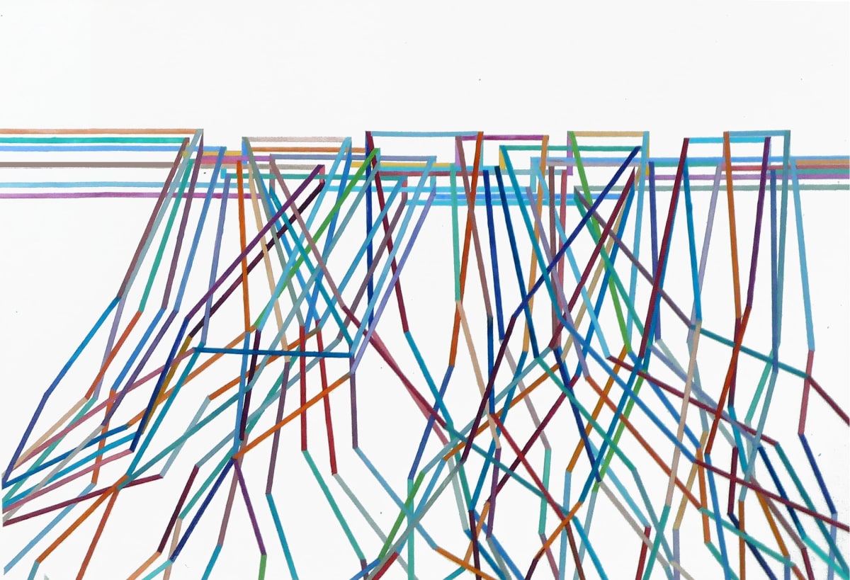 Leonardo Bravo  Seven Days Awake, 2014 Gouache on paper  18 x 24 in.