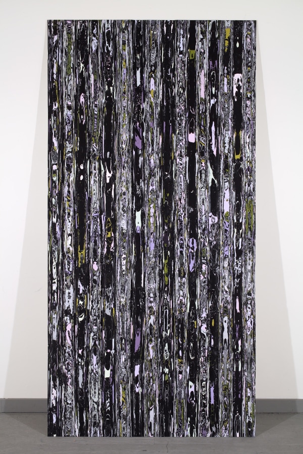 Margie Livingston Rough Cut Paneling, Dark, 2013 Acrylic paint on Alupanel 96.5 x 48.5 x 1.5 in.