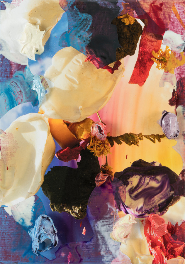 Andr&eacute; Hemer, Phenomena (Sicily, April 14, 19:16 CEST), 2022, Acrylic and pigment on canvas, 15 x 11 in.