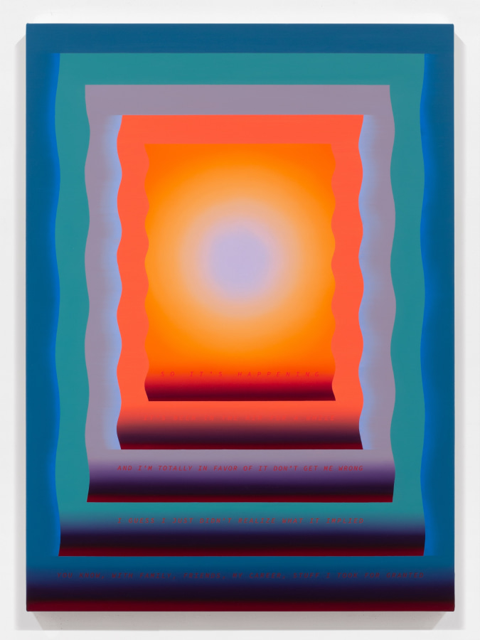 Nicolas Grenier, So It's Happening, 2021, Oil and acrylic on canvas, 44 x 32 inches