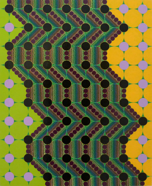 Geoffrey Todd Smith Nail Polish Maneuver, 2013 Enamel, gouache, acrylic and ink on panel ​20 x 16 in.