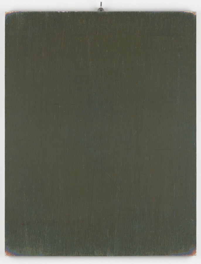 Margie Livingston, 55 Laps Day One, 2018 Gouache and acylic on panel, hardware ​30.5 x 23.5 x 1.5