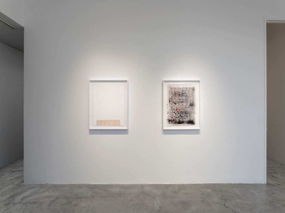 Installation View of Deborah Roberts: Fragile But Flexible