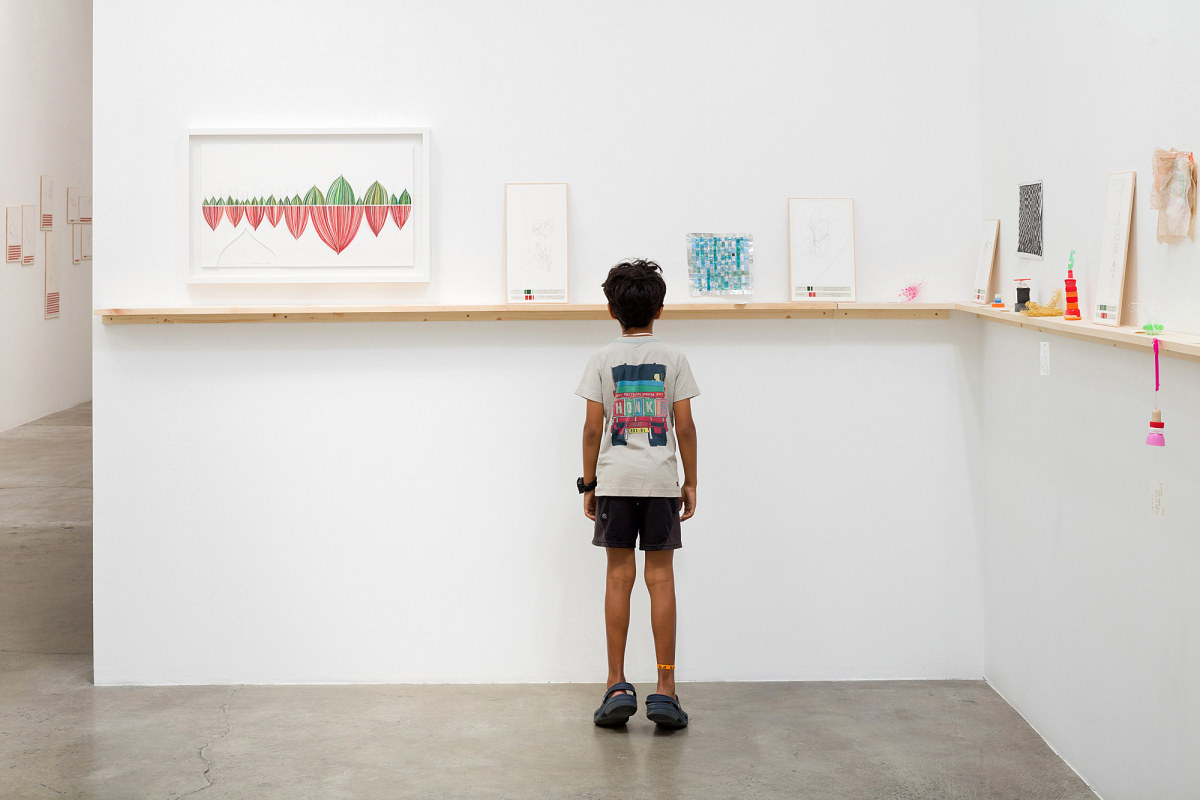 Installation view of Danica Phelps: Many Drops Fill a Bucket