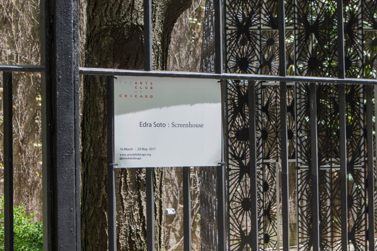 Installation view of&nbsp;Screenhouse&nbsp;at&nbsp;The Arts Club of Chicago&nbsp;