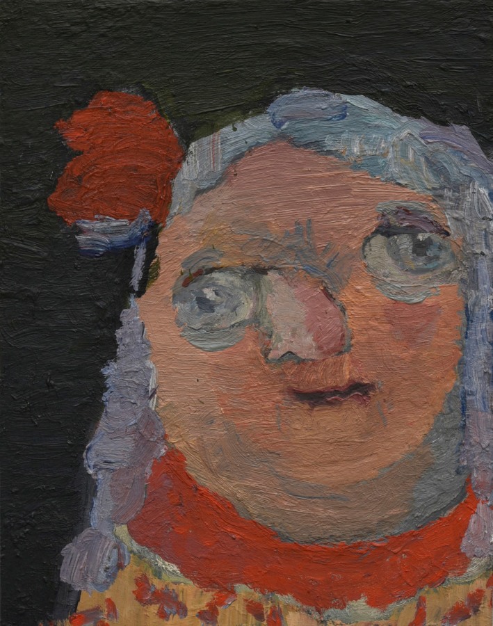 Roya Farassat, Starry Eyed, 2021, Oil on gessobord, 14 x 11 in.