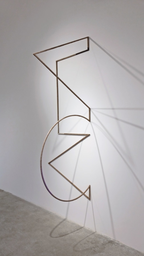 Molly Larkey DIG #1, 2014 Steel, linen, acrylic 96 x 52 x 31 in.