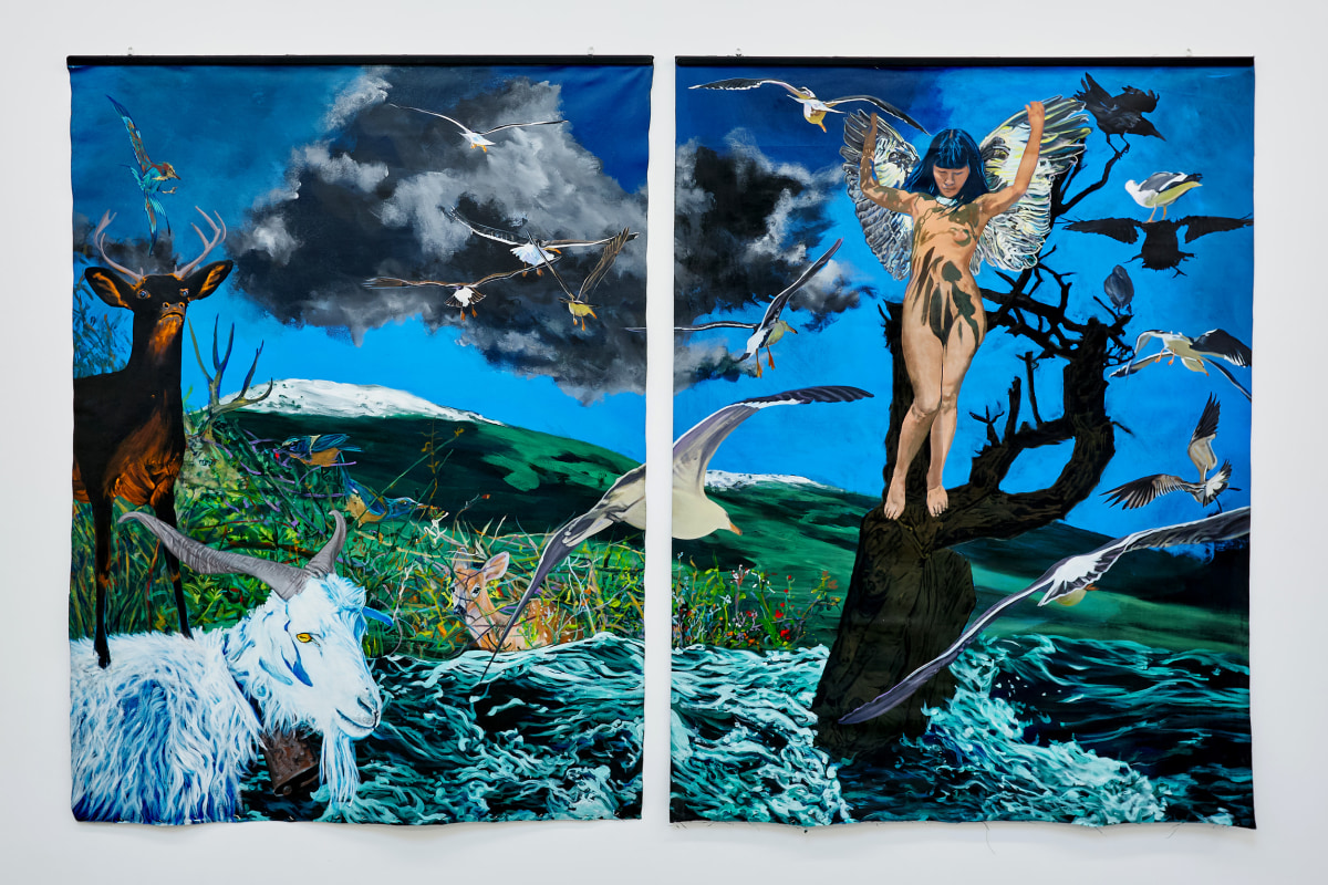 Installation view of JOHN M. VALADEZ: Chaos Anime, on view February April 27 - June 8, 2024