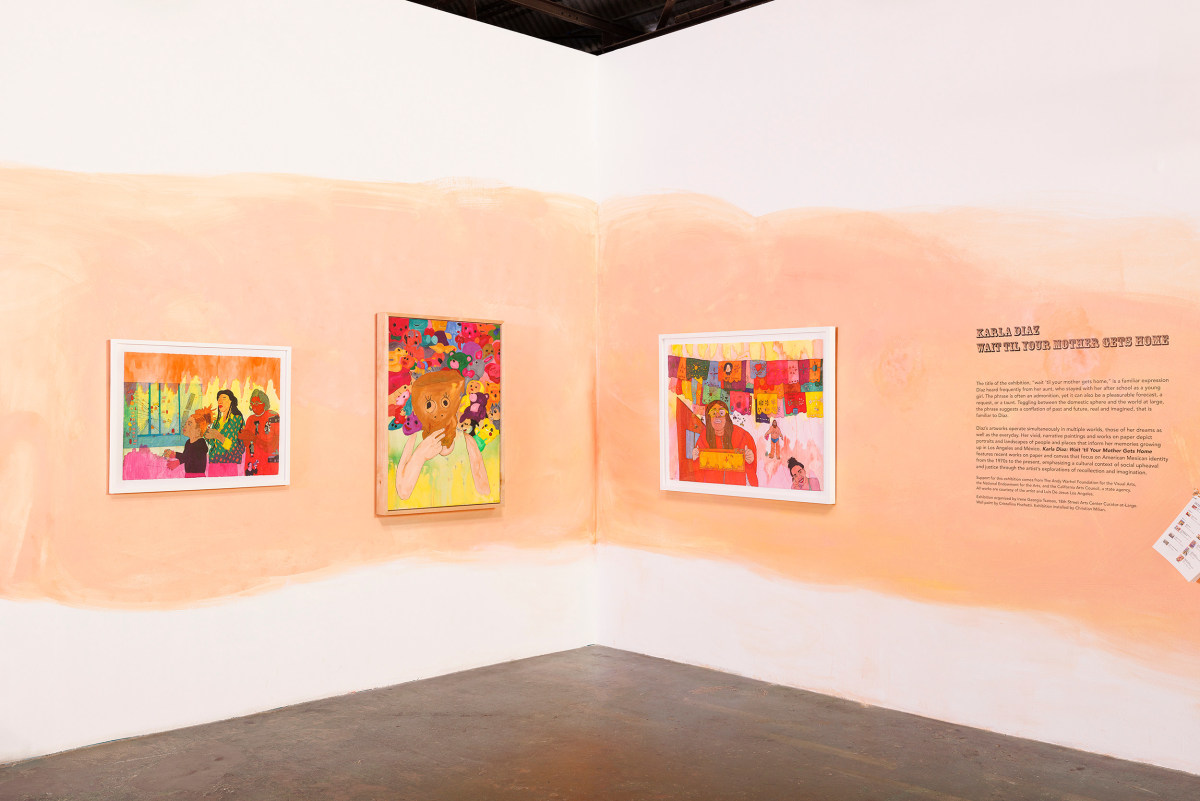 Installation view of&nbsp;Karla Diaz: Wait &lsquo;til Your Mother Gets Home, on view from&nbsp;February 17 - June 22, 2024