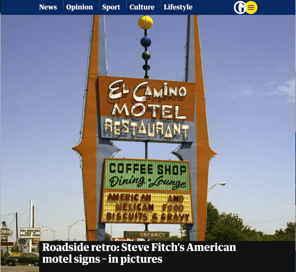 Steve Fitch  American Motel Signs Featured in the Guardian