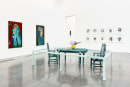 This is an installation view of works by February James on view in the exhibition Set It Off at the Parrish Art Museum.