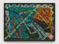 This is an image of a painting made by Malcolm Mooney in 1986 titled: Black Float from Above.