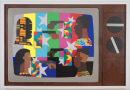 Derrick Adams &quot;Show Down&quot;, 2014 Mixed media collage on paper and mounted on archival museum board 48 x 72 inches