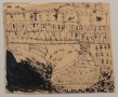Nicole Eisenman &quot;Battlefield&quot;, 1995-2011  Black ink and stamp on paper  18-3/4 x 23 inches