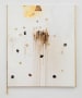 Brenna Youngblood &quot;Popcorn and Flowers&quot;, 2017 Photographs, acrylic paint, and found paper on canvas with artist frame 72 x 60 inches