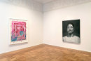 This is an image of artworks by Tomashi Jackson and Kohshin Finley installed at Tilton Gallery.