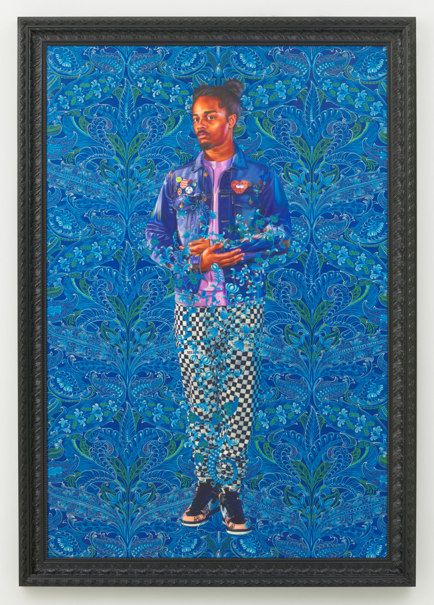 kehinde wiley oil or acrylic