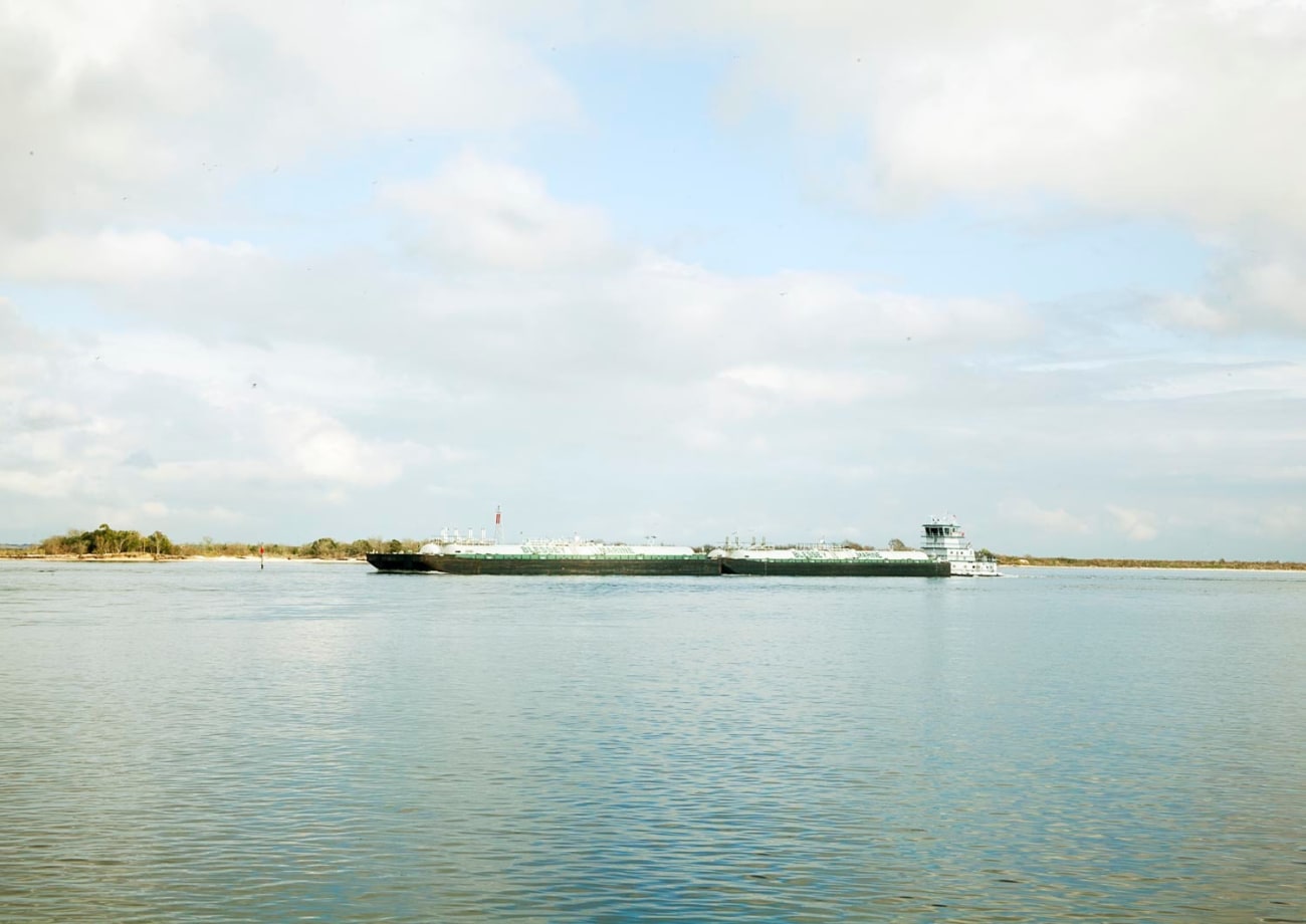 Victoria Sambunaris (American, b. 1964), Untitled (Chemical barge, Blessey Marine), Houston Ship Channel, Texas, 2016
