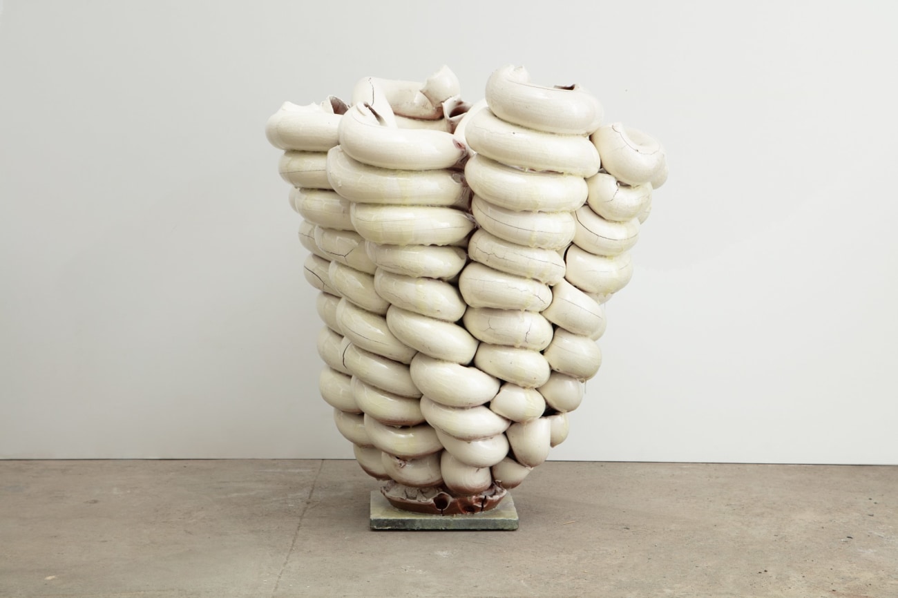 TORBJ&Oslash;RN KVASB&Oslash; (Norwegian, b. 1953), Stack, White Glazed, 2014
