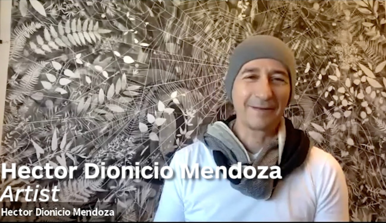 BUSCANDO FUTURO/FINDING FUTURE: ARTIST HECTOR DIONICIO MENDOZA IN CONVERSATION WITH ASSOCIATE PROFESSOR OF LATINA/O STUDIES DAVID HERNANDEZ