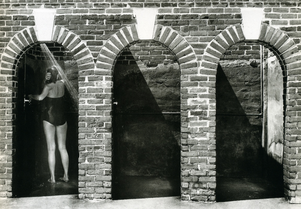 Beach Showers, Westport, CT, 1980, Gelatin silver print