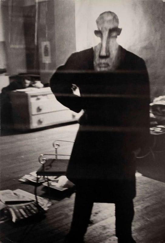 Louis Fauer - George Barrows in Robert Frank's Loft, New York, 1949 | Paris Photo 2018 | Bruce Silverstein Gallery