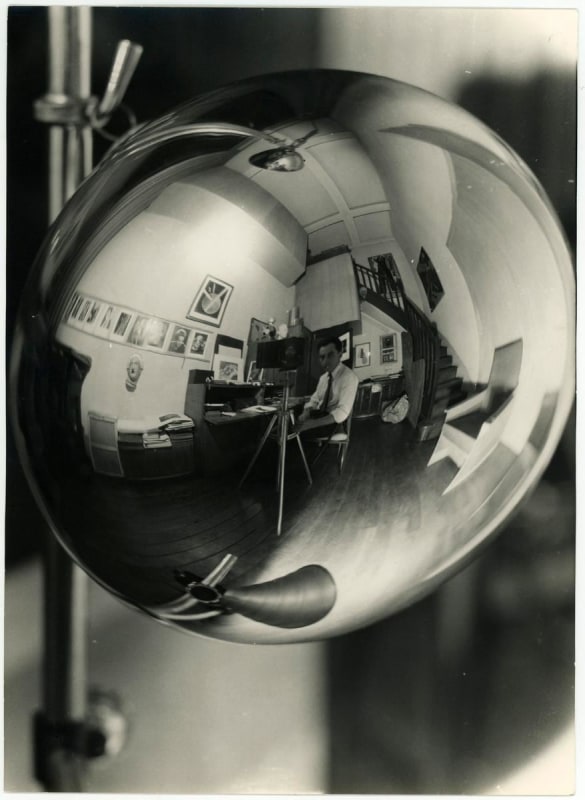 Man Ray -
Self Portrait in the Studio 31 bis, rue Campagne Première, 1933-1935 | Frieze Masters 2017 | Bruce Silverstein Gallery