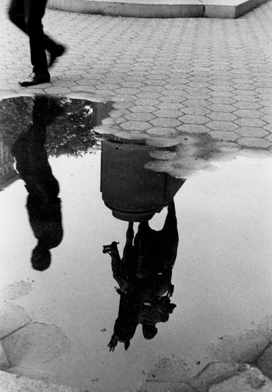 André Kertész - Puddle and Reflection of Statue, Union Square, 1970 | The Armory Show 2019 | Bruce Silverstein Gallery