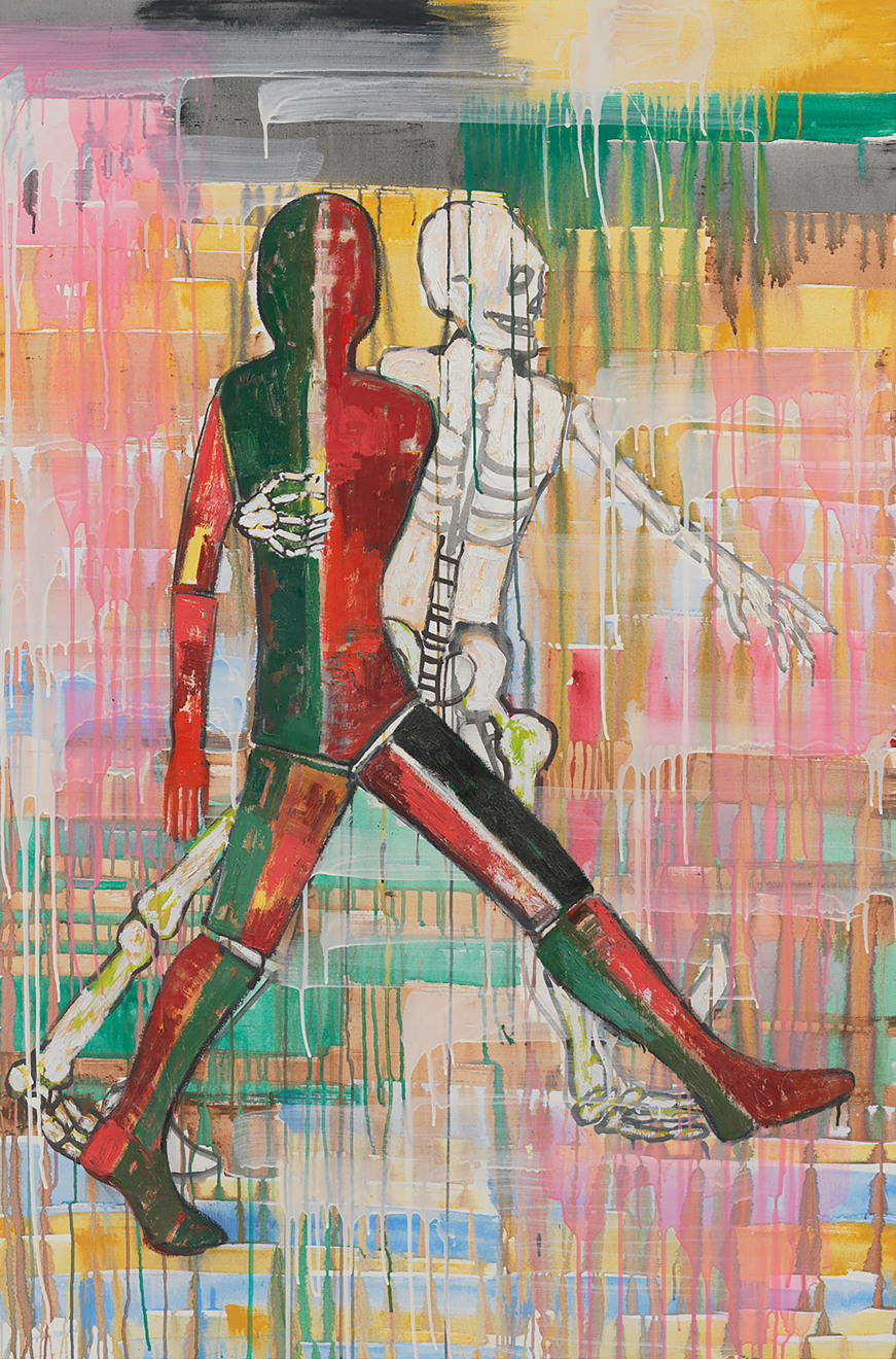 Waltz, 2002, Mixed media on canvas