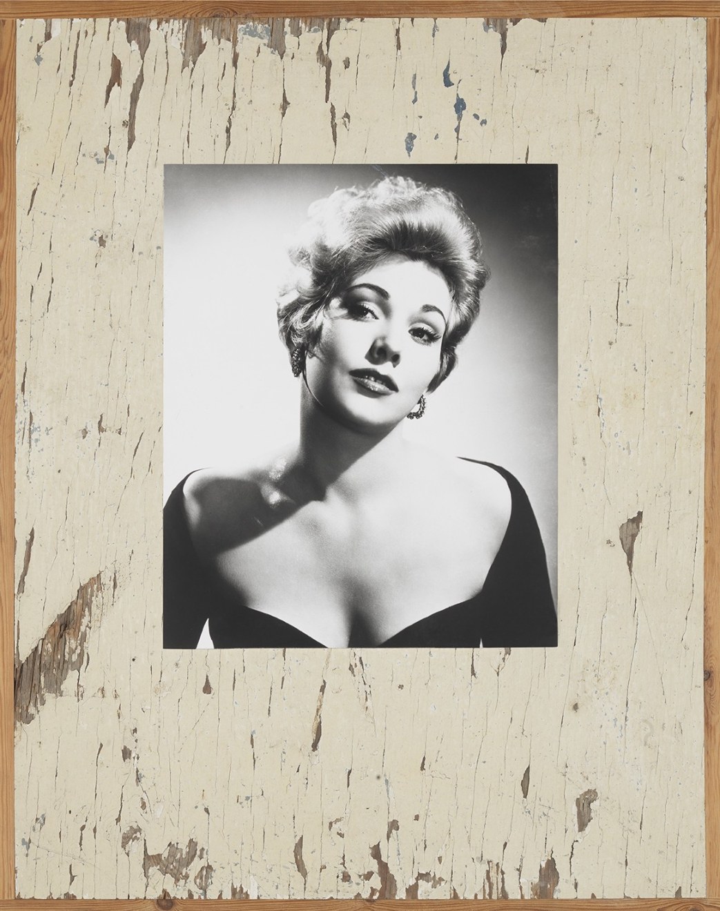 Icon: Kim Novak, 1997, Silver gelatin print and enamel on board