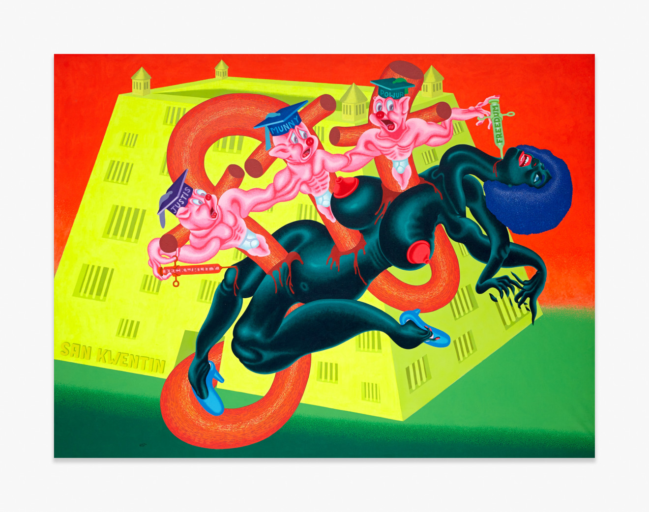 Peter Saul  San Quentin #1 (Angela Davis at San Quentin)