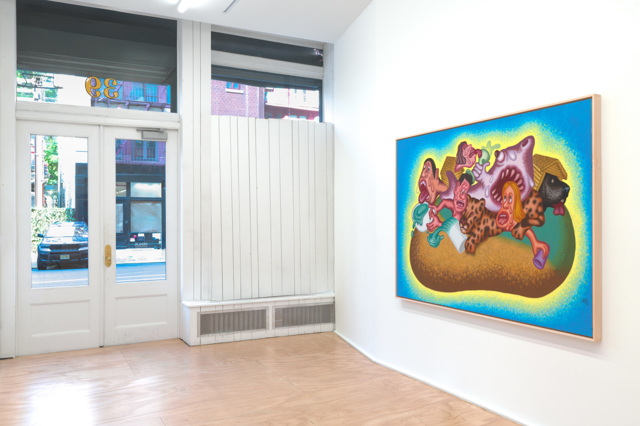 Installation view of Peter Saul at Venus Over Manhattan, New York, 2023