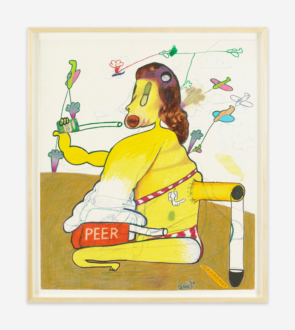 Peter Saul Peer With Salem Cigarette, 1963