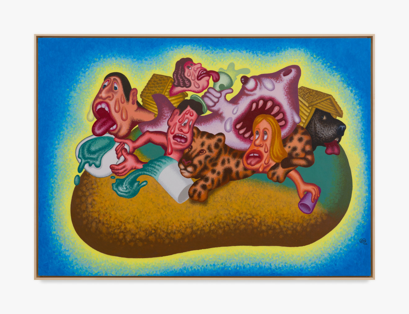 Painting by Peter Saul titled Global Warming II from 2023