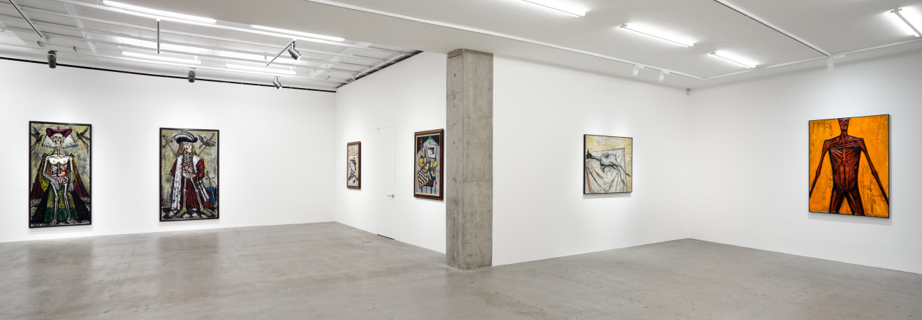 Installation view of Bernard Buffet: Paintings from 1956 to 1999, New York, Venus Over Manhattan, 2017