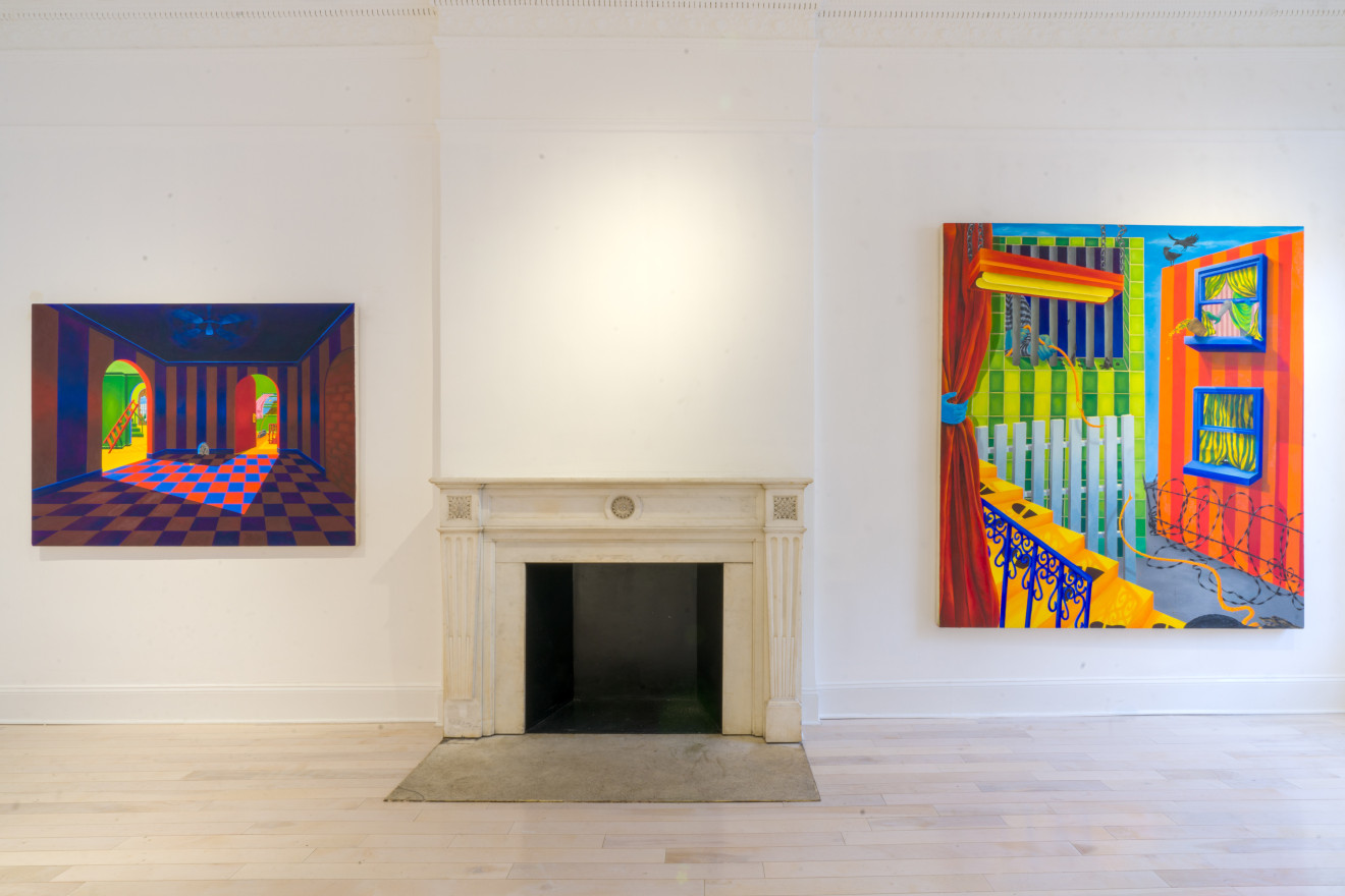 Installation view of Rachel Simon Marino: Foul Play at Venus Over Manhattan, New York 2022