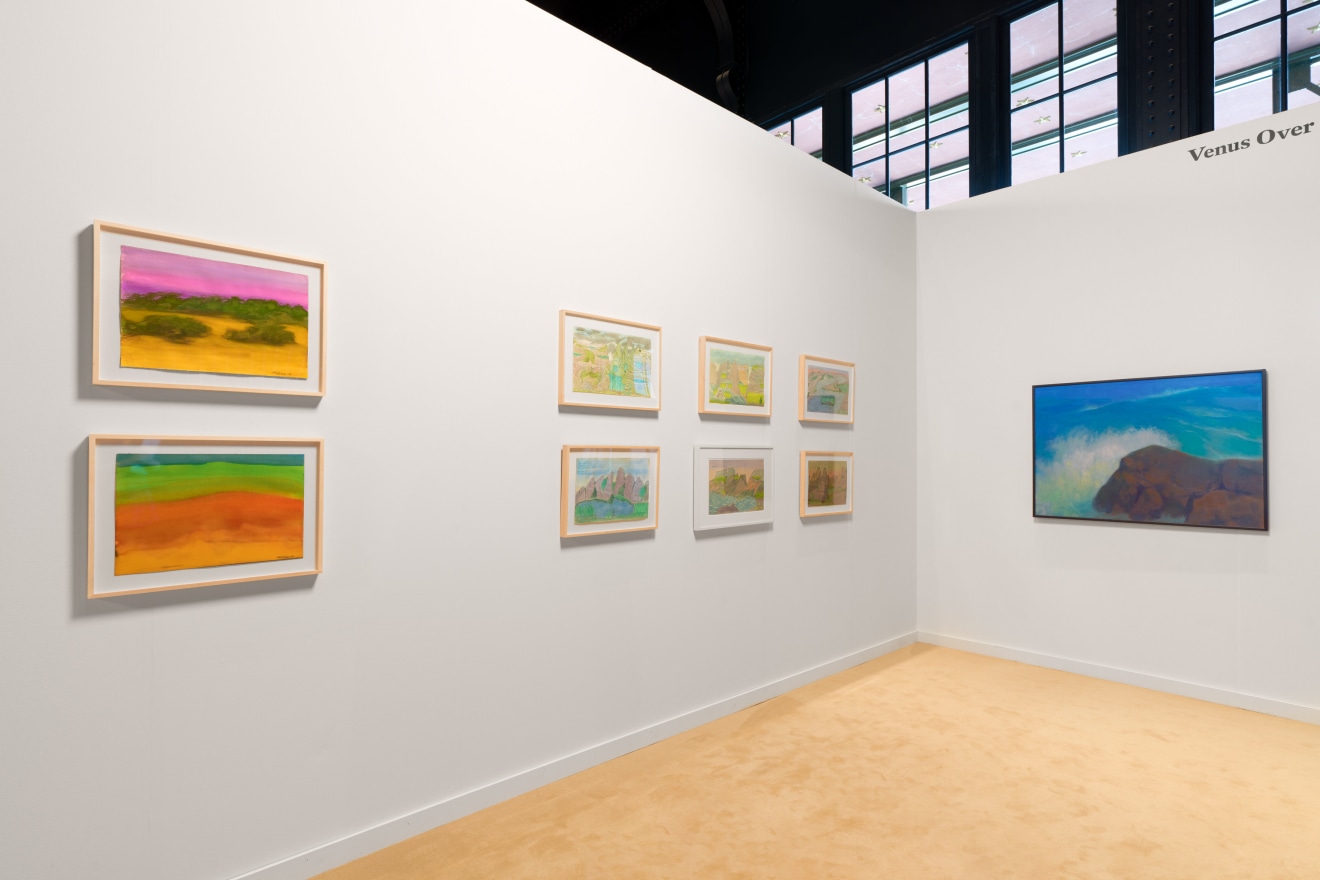 Installation view of Joseph Elmer Yoakum and Richard Mayhew at Independent 20th Century