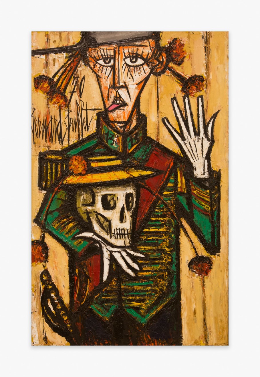 Bernard Buffet Folle &agrave; la t&ecirc;te de mort, 1970