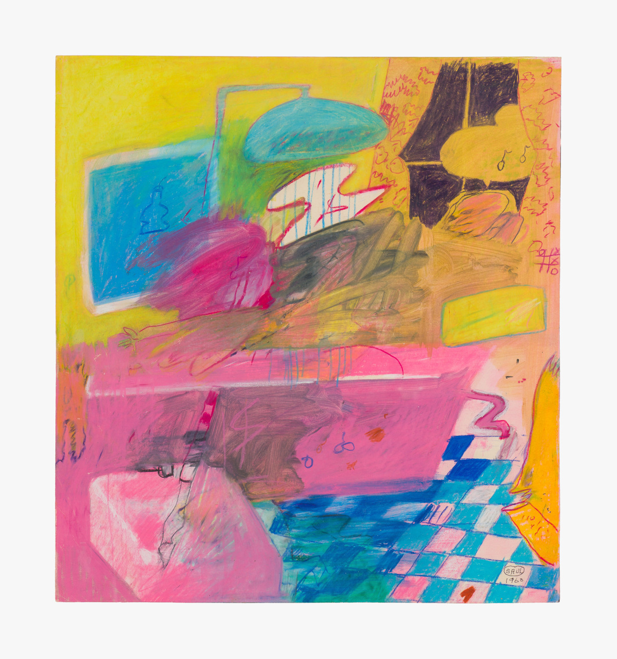 Work on paper by Peter Saul titled Untitled from 1960