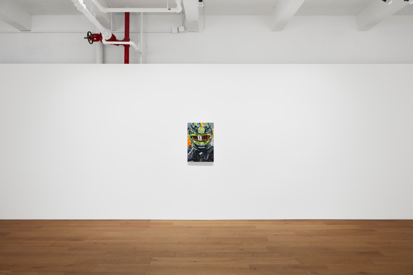 Installation view of Michael Kagan: Pole Position at Venus Over Manhattan, New York, 2023