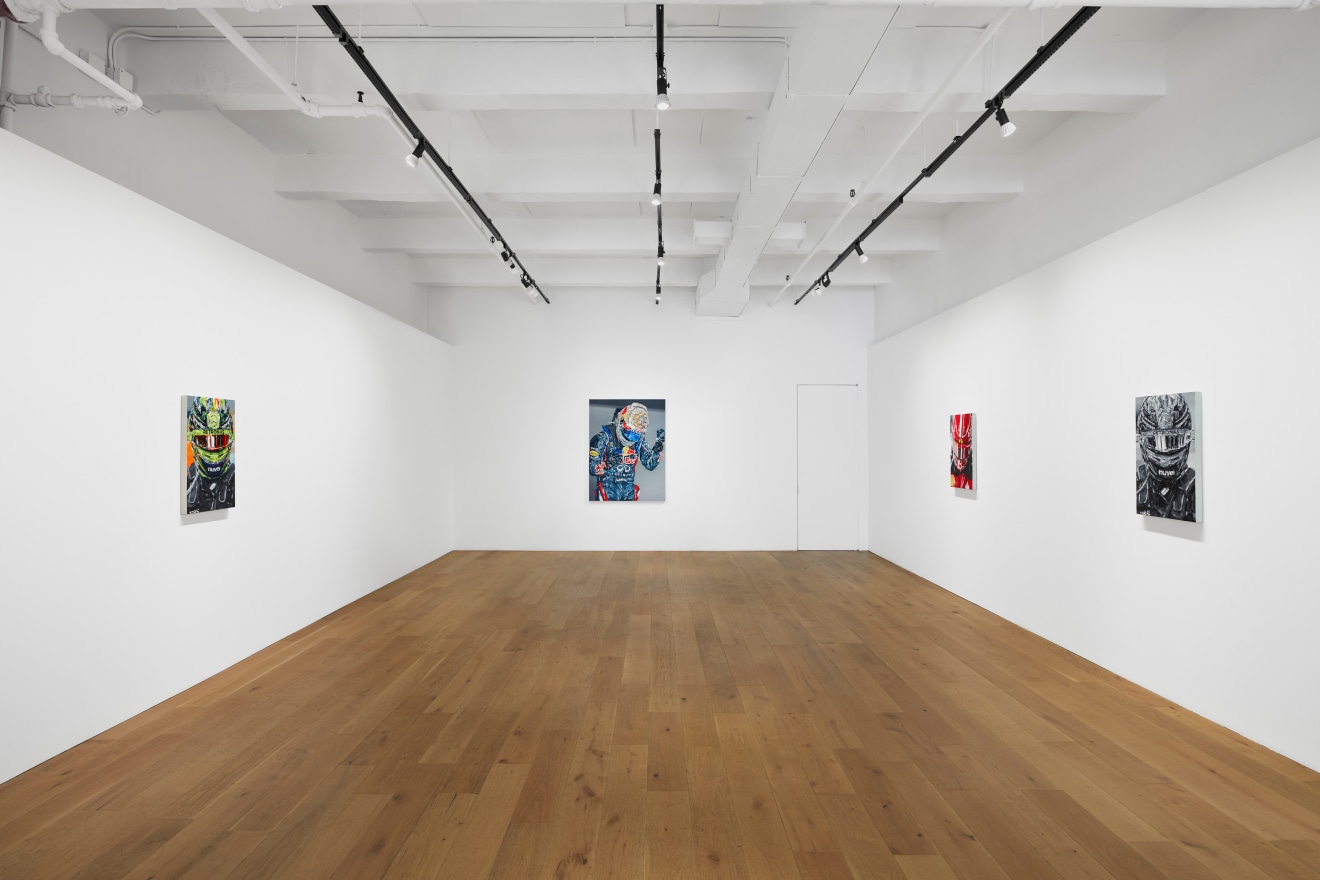 Installation view of Michael Kagan: Pole Position at Venus Over Manhattan, New York, 2023