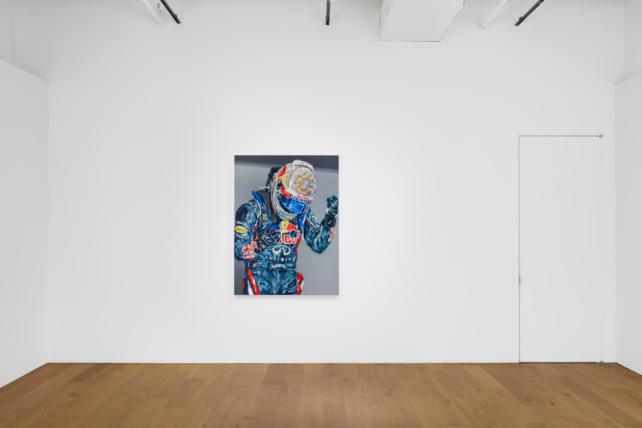 Installation view of Michael Kagan: Pole Position at Venus Over Manhattan, New York, 2023