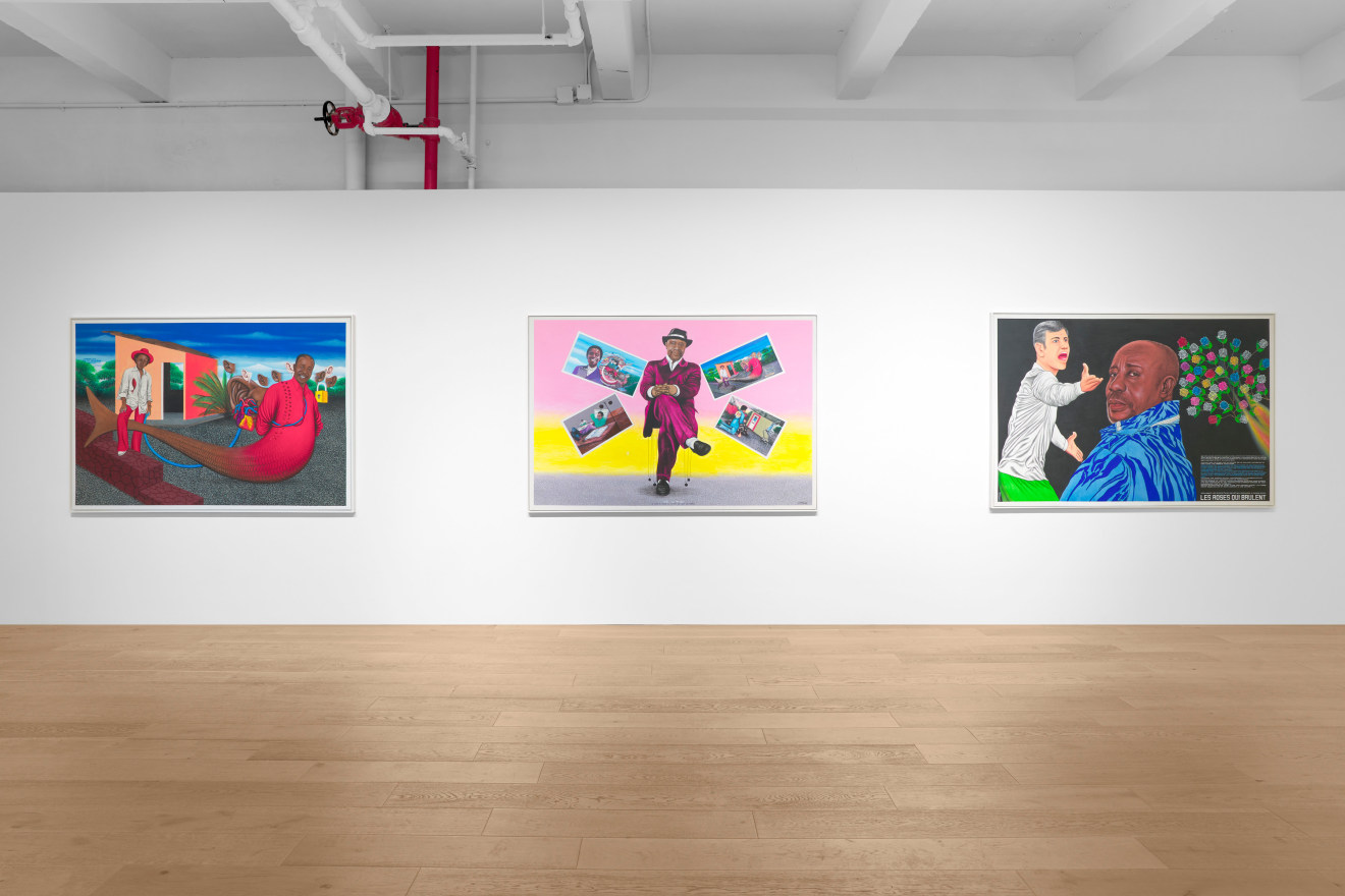 Installation view of Ch&eacute;ri Samba at Venus Over Manhattan, New York