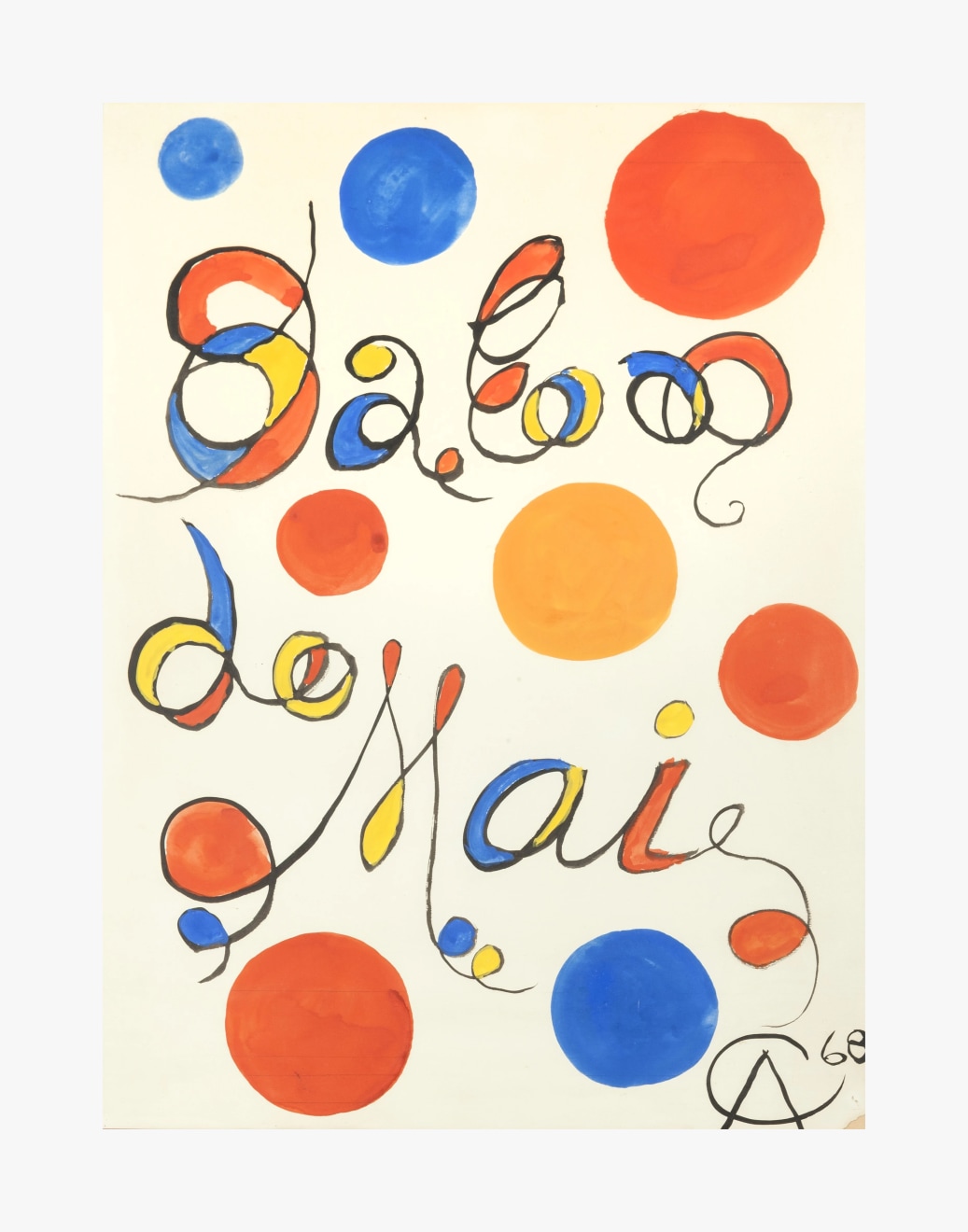 Work on paper by Alexander Calder titled Salon de mai from 1968