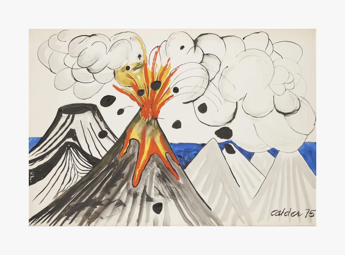 Work on paper by Alexander Calder titled Untitled from 1975