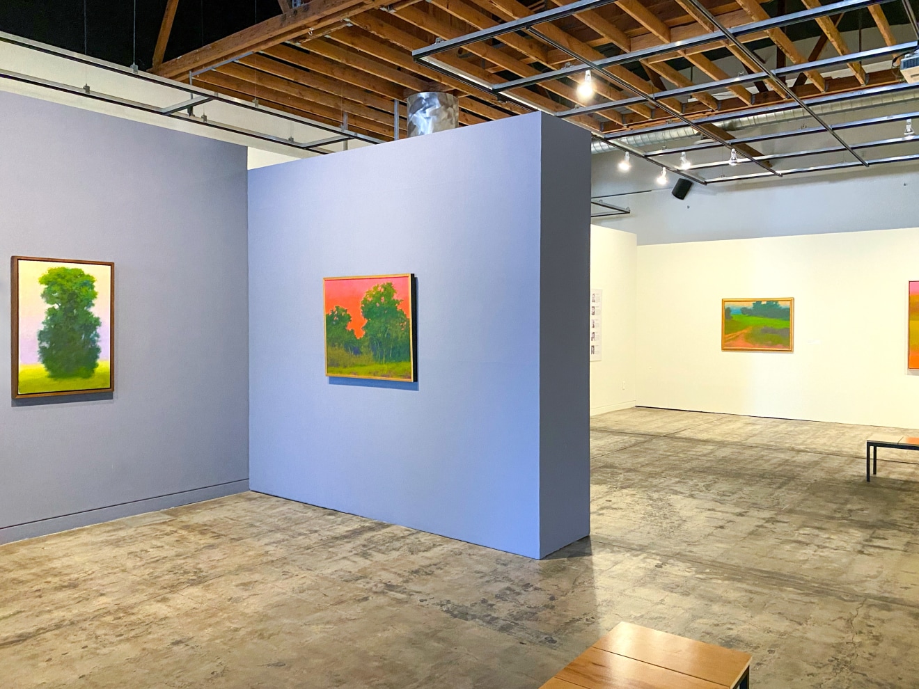 Installation view of Richard Mayhew: Inner Terrain, Sonoma Valley Museum of Art, 2023.